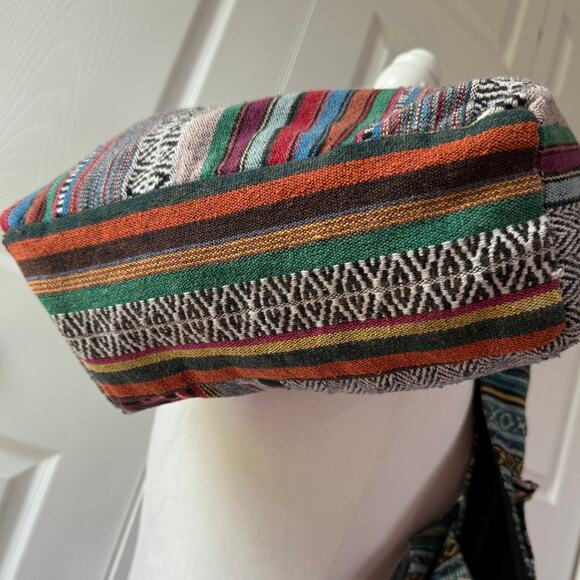 ThreadHeads Boho Razor Cut Patchwork Crossbody Shoulder Hang Bag Hippie Sling - Picture 4 of 8